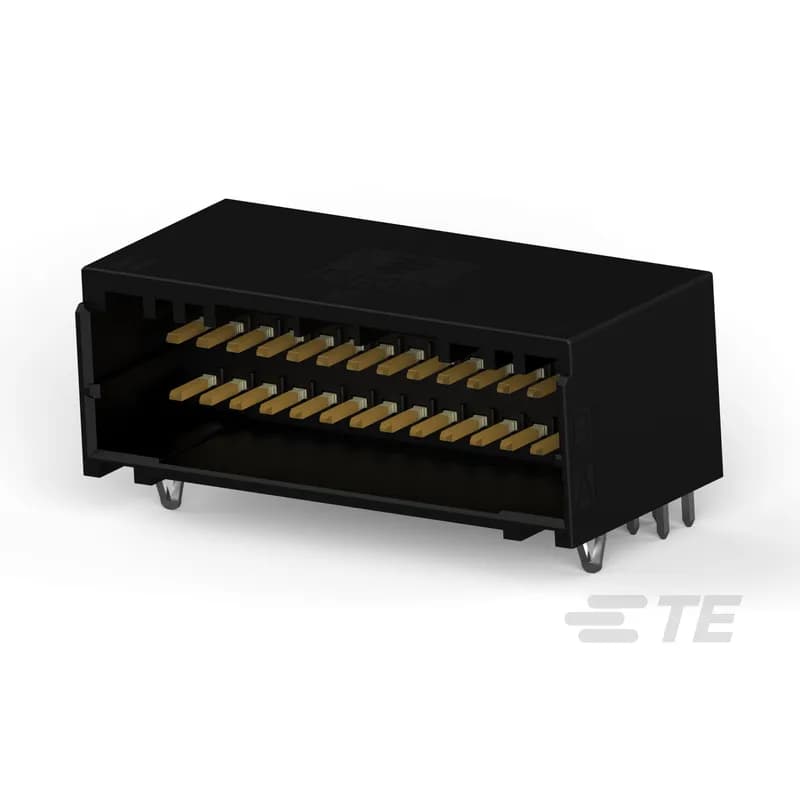 TE Connectivity 1-2271888-5 - PCB Mount Header, Horizontal, Wire-to-Board, 30 Position, 2 mm [.078 in] Centerline, Fully Shrouded, Tin, Dynamic D-1100D Series
