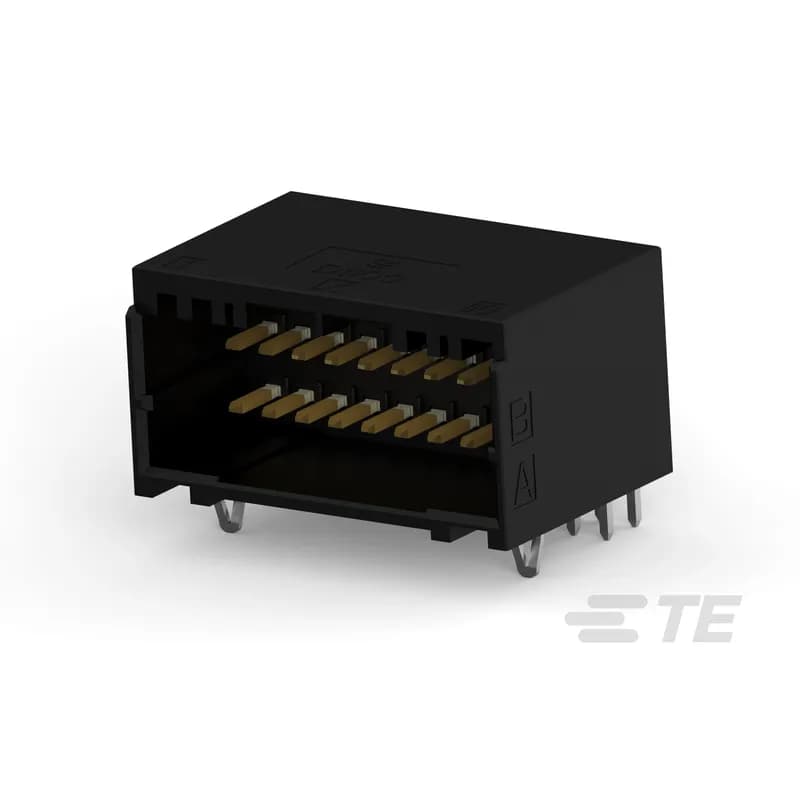 TE Connectivity 1-2271887-0 - PCB Mount Header, Horizontal, Wire-to-Board, 20 Position, 2 mm [.079 in] Centerline, Fully Shrouded, Tin, Through Hole - Solder, Dynamic 1000 Series