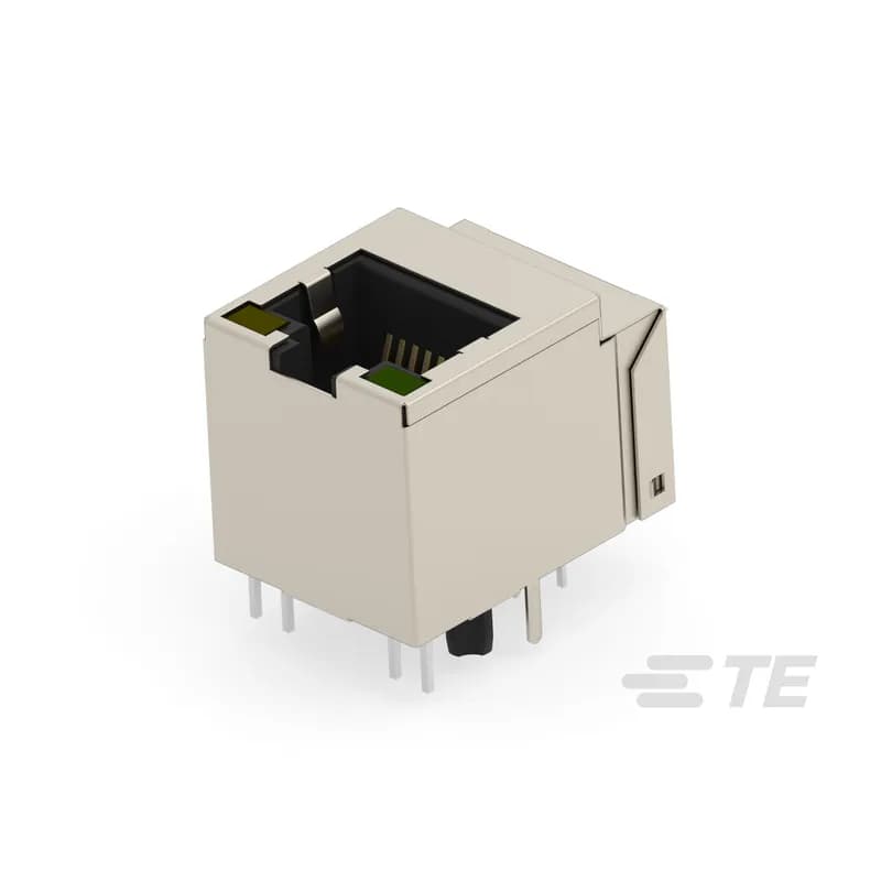 RJ45 Connector, Single Port, 1 x 1, Jack, Shielded, 8 Position, Standard Profile, Through Hole - Solder, Vertical, Top Entry