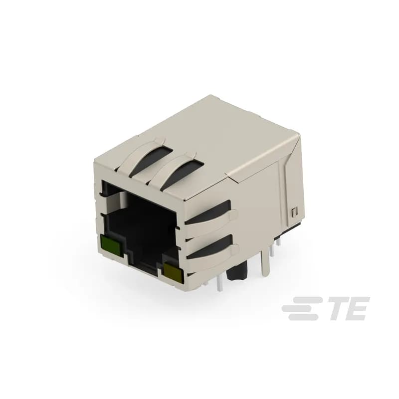RJ45 Connector, Single Port, 1 x 1, Jack, Shielded, Standard - Latch Down, 8 Position, Standard Profile, Through Hole - Solder, Right Angle
