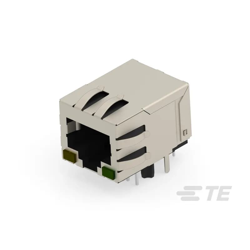 RJ45 Connector, Single Port, 1 x 1, Jack, Shielded, Standard - Latch Down, 8 Position, Standard Profile, Through Hole - Solder, Right Angle