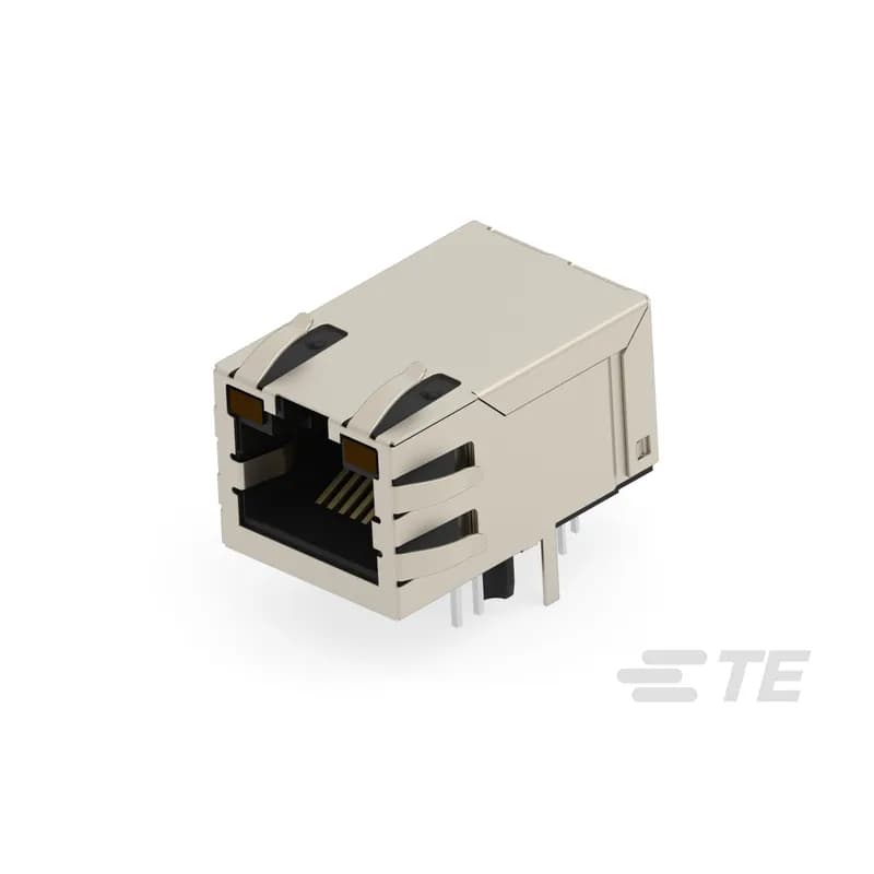 RJ45 Connector, Single Port, 1 x 1, Jack, Shielded, Standard - Latch Down, 8 Position, Standard Profile, Through Hole - Solder, Right Angle