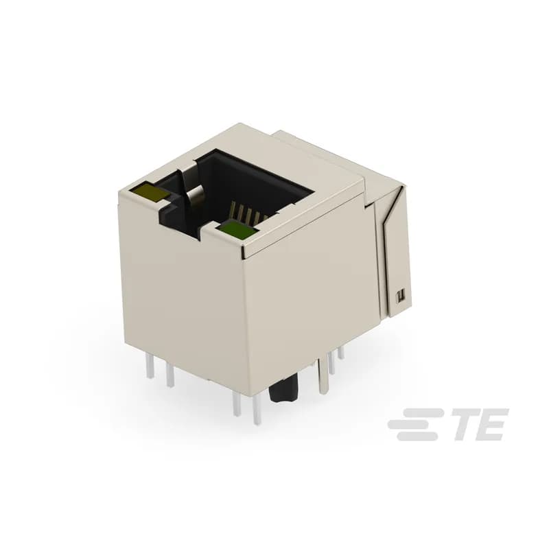 RJ45 Connector, Single Port, 1 x 1, Jack, Shielded, Standard - Latch Down, 8 Position, Standard Profile, Through Hole - Solder, Vertical, Top Entry