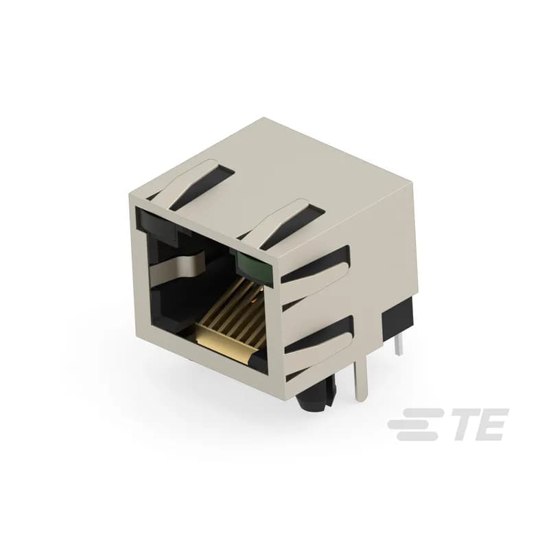 RJ45 Connector, Single Port, 1 x 1, Jack, Shielded, Standard - Latch Down, 8 Position, Standard Profile, Through Hole - Solder, Right Angle