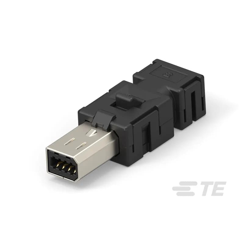 TE Connectivity 2069577-1 - Industrial Mini I/O, Plug, Shielded, Cat 5e, Cable-to-Board / Cable-to-Cable, Thermoplastic, Wire & Cable, Nickel, Industrial Mini I/O Connectors