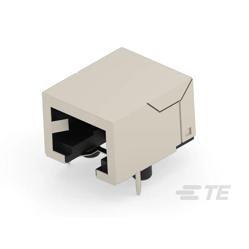 RJ45 Connector, Single Port, 1 x 1, Jack, Shielded, Standard - Latch Down, 8 Position, Low Profile, Surface Mount, Right Angle, Side Entry, PCB Ground