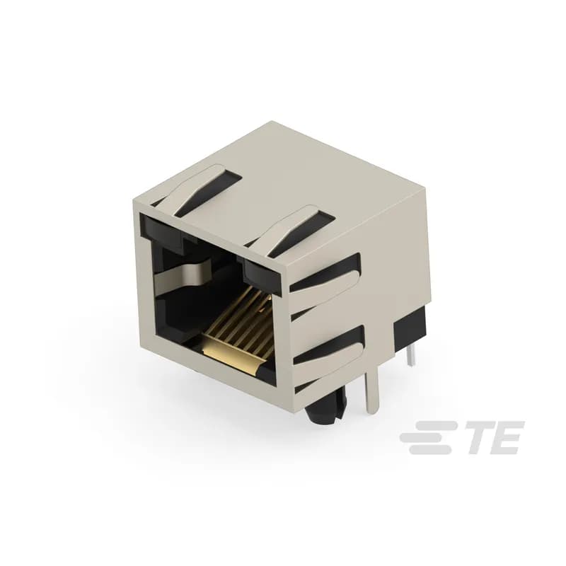 RJ45 Connector, Single Port, 1 x 1, Jack, Shielded, Inverted - Latch Up, 8 Position, Standard Profile, Through Hole - Solder, Right Angle, Side Entry