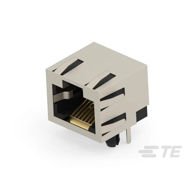 RJ45 Connector, Single Port, 1 x 1, Jack, Shielded, Inverted - Latch Up, 8 Position, Standard Profile, Through Hole - Solder, Right Angle, Side Entry