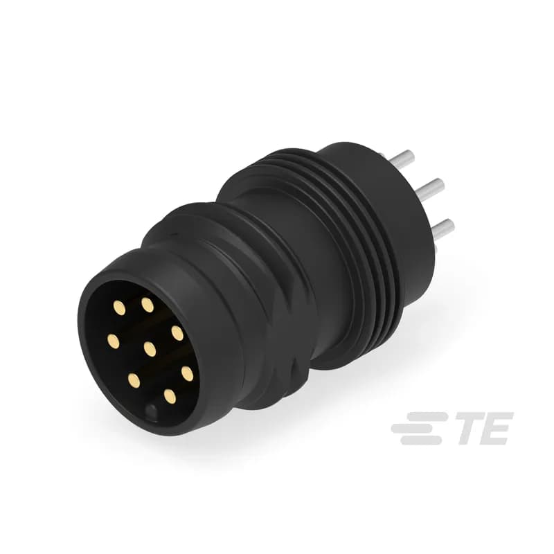 TE Connectivity 225430-E - 8 Position Circular Connector, Cable-to-Board, Printed Circuit Board, Power, Signal & High Speed Data, Board Mount, A Code, M8 Connector