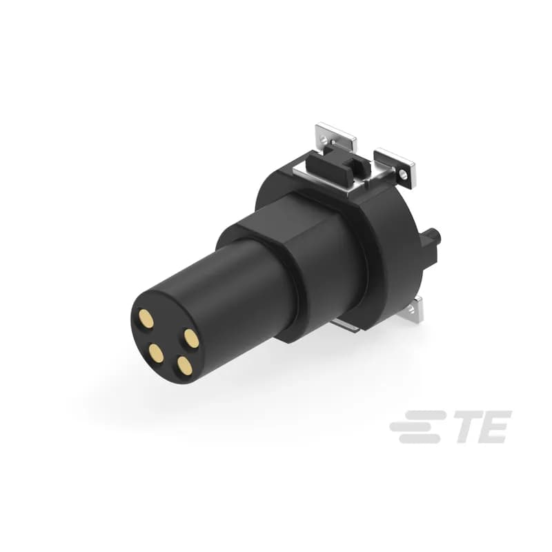 4 Position Circular Connector, Cable-to-Board, Printed Circuit Board, Power, Signal & High Speed Data, Board Mount, A Code, M8 Connector