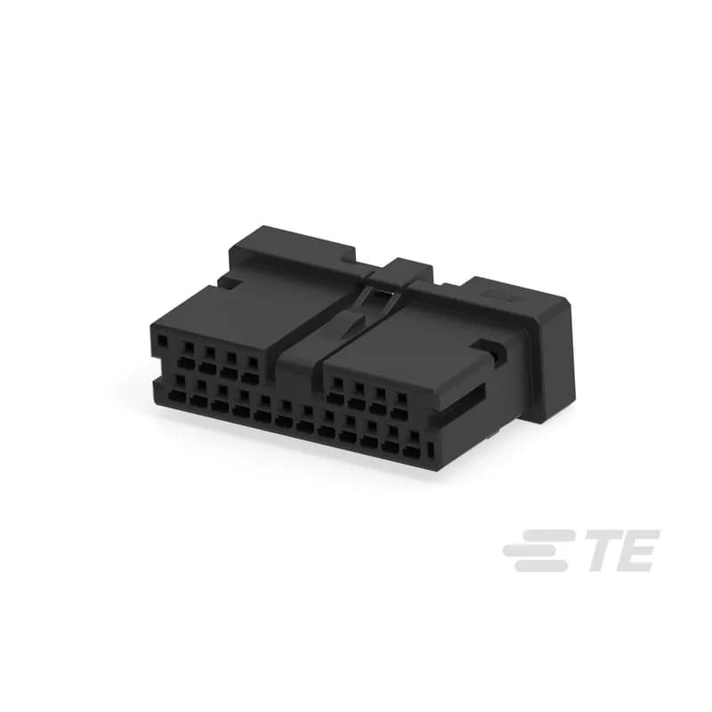 TE Connectivity 2-2834461-0 - Connector Assembly, Receptacle, Wire-to-Board, 20 Position, 1.8 mm [.071 in] Centerline, Crimp, 2 Row, Black, Wire & Cable, Mini Dynamic Series