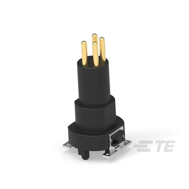 TE Connectivity 234235-E - 4 Position Circular Connector, Board-to-Board, Printed Circuit Board, Power & Signal, Board Mount, A Code, Contacts Preloaded, Plug, Pin, M8 Connector
