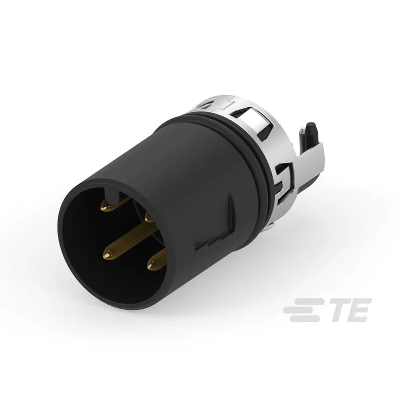 4 Position Circular Connector, Board-to-Board, Sealable, Printed Circuit Board, Power & Signal, Board Mount, A Code, Contacts Preloaded, M12 Connector