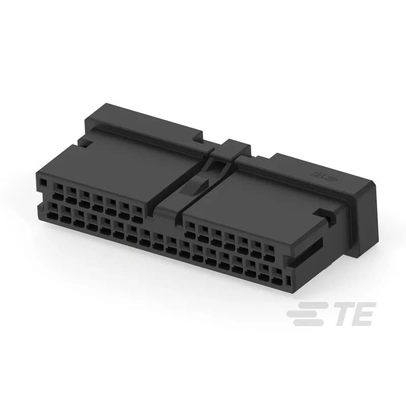 Connector Assembly, Receptacle, Wire-to-Board, 32 Position, 1.8 mm [.071 in] Centerline, Crimp, 2 Row, Black, Wire & Cable, Mini Dynamic Series