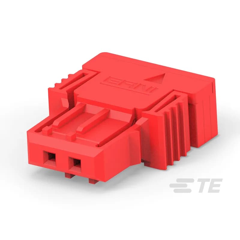 Connector Assembly, Receptacle, Wire-to-Board, 2 Position, 2.54 mm [.1 in] Centerline, Crimp, 1 Row, Red, Wire & Cable, ERNI MaxiBridge