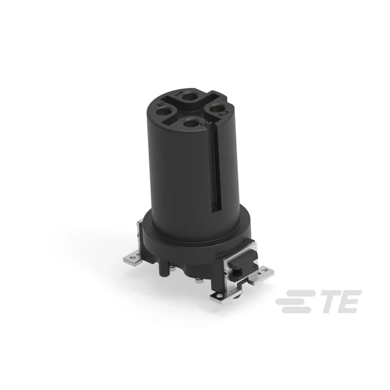 4 Position Circular Connector, Cable-to-Board, Printed Circuit Board, Power, Signal & High Speed Data, Board Mount, D Code, M12 Connector