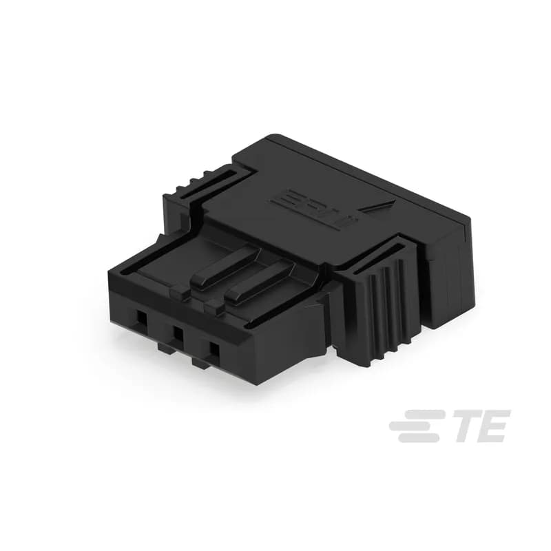 Housing, Housing for Female Terminals, Wire-to-Board, 3 Position, 2.54 mm [.1 in] Centerline, Crimp, 1 Row, Black, Wire & Cable, ERNI MaxiBridge
