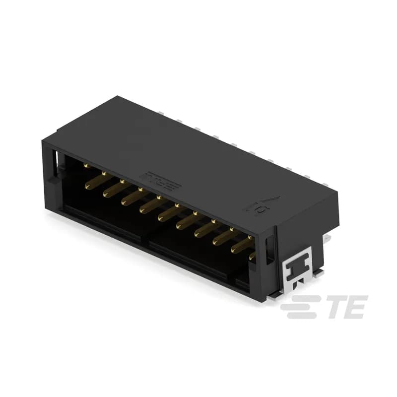 PCB Mount Header, Right Angle, Board-to-Board, 20 Position, 2.54 mm [.1 in] Centerline, Fully Shrouded, Gold (Au), Surface Mount, ERNI MaxiBridge