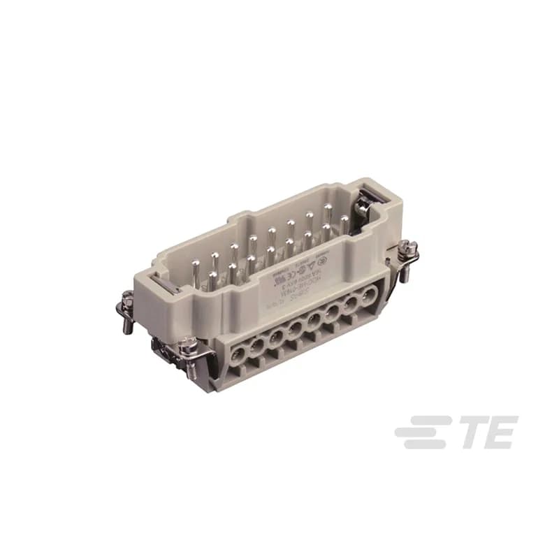 Pin, 16+PE Pole Configuration, Screw Terminal, 14 – 20 AWG, .5 – 2.5 mm² Wire, 16 A, Power & Signal, HDC HE