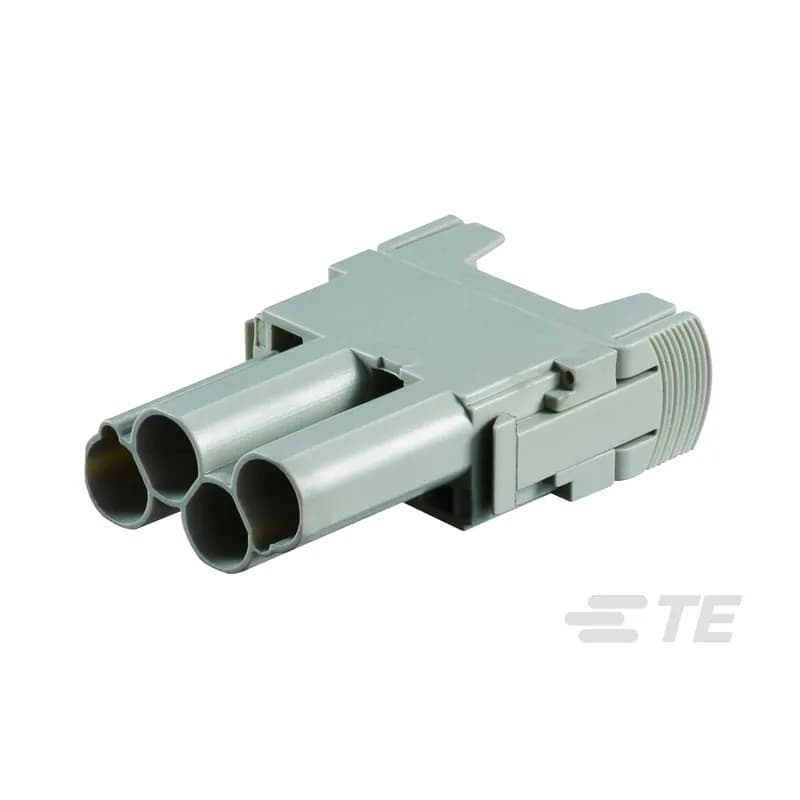 Insert for Contacts, Pin, 4 Pole Configuration, Crimp Terminal, 15 – 10 AWG, 40 A, Power & Signal, HDC HMN