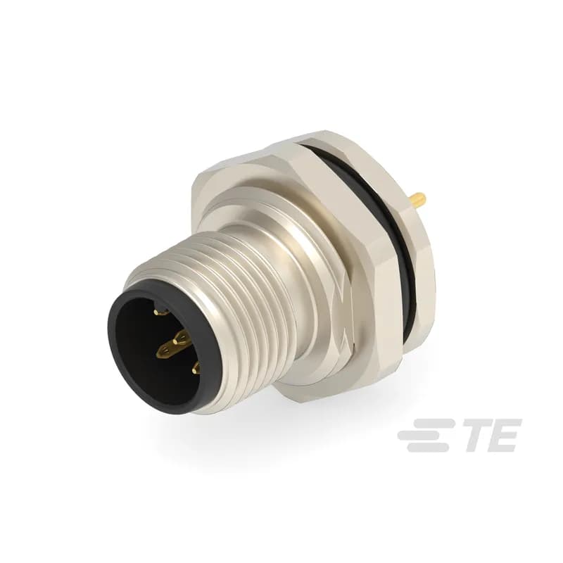 5 Position Circular Connector, Wire-to-Panel, Sealable, Wire & Cable, Signal, Panel Mount, Reverse Gender, Nickel, Copper Alloy, A Code, M12 Connector
