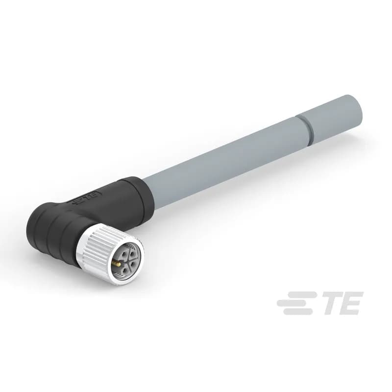 M12 Pigtail Cable Assembly, 5 Position, 5 m, Power, PROFINET, L Code, M12 Socket End A, Shielded, Single Ended, Nylon
