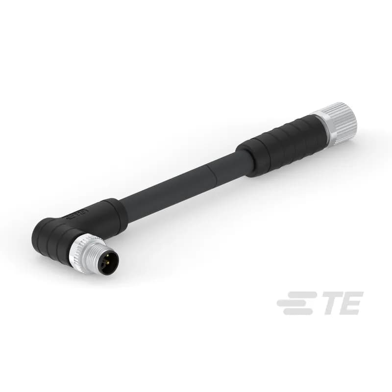 M12 Cable Assembly, 4 Position, 1.5 m, Power, PROFINET, L Code, M12 Plug End A, M12 Socket End B, Double Ended, Nylon