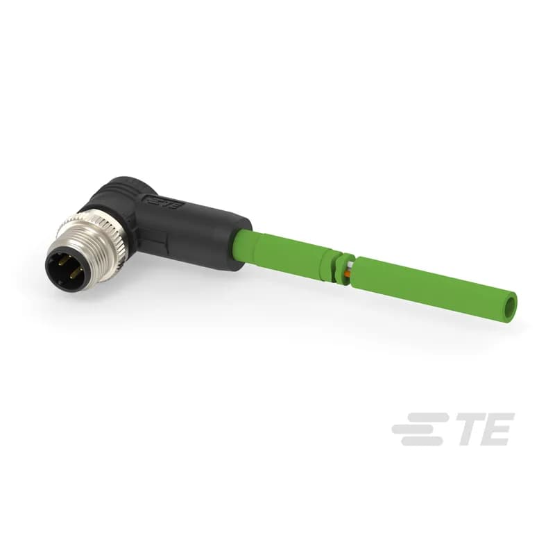 M12 Pigtail Cable Assembly, 4 Position, 10 m, Industrial Ethernet, PROFINET, D Code, M12 Plug End A, Shielded, Single Ended, PA66+25GF