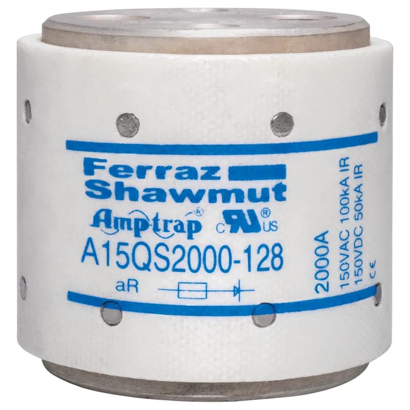 High Speed Fuse Amp-Trap® A15QS 150VAC 150VDC 2000A Hockey Puck, Bolt-In