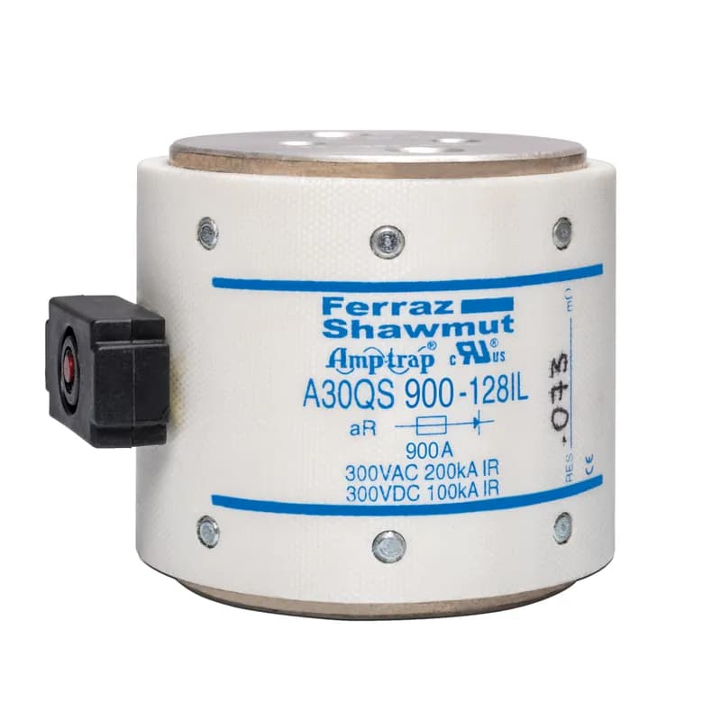 High Speed Fuse Amp-Trap® A30QS 300VAC 300VDC 900A Hockey Puck, Bolt-In IL Indicator
