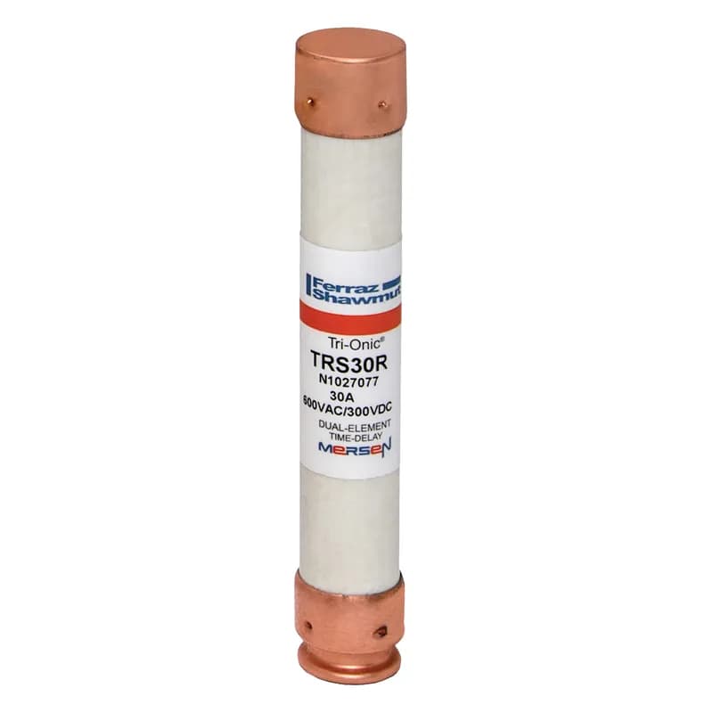 Mersen TRS30R - Fuse TRS-R - Class RK5 - Time-Delay 600VAC 300VDC 30A Ferrule Tri-Onic®