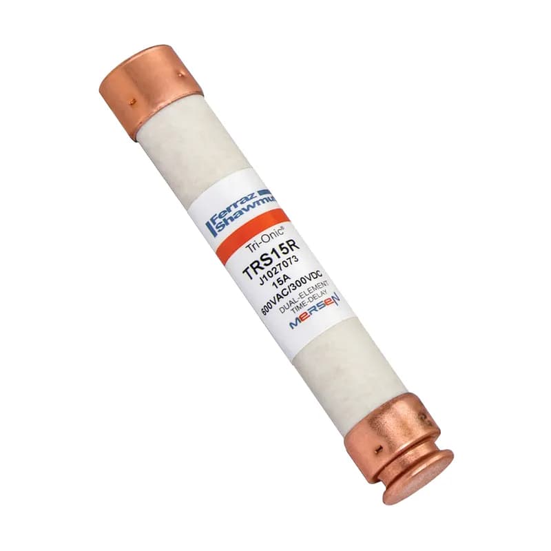 Fuse TRS-R - Class RK5 - Time-Delay 600VAC 300VDC 15A Ferrule Tri-Onic® 3 pack