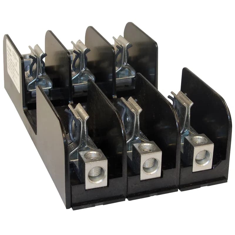 Fuse Block 250VAC 250VDC Class R 100A 3-Pole Box with Reinforced Clip