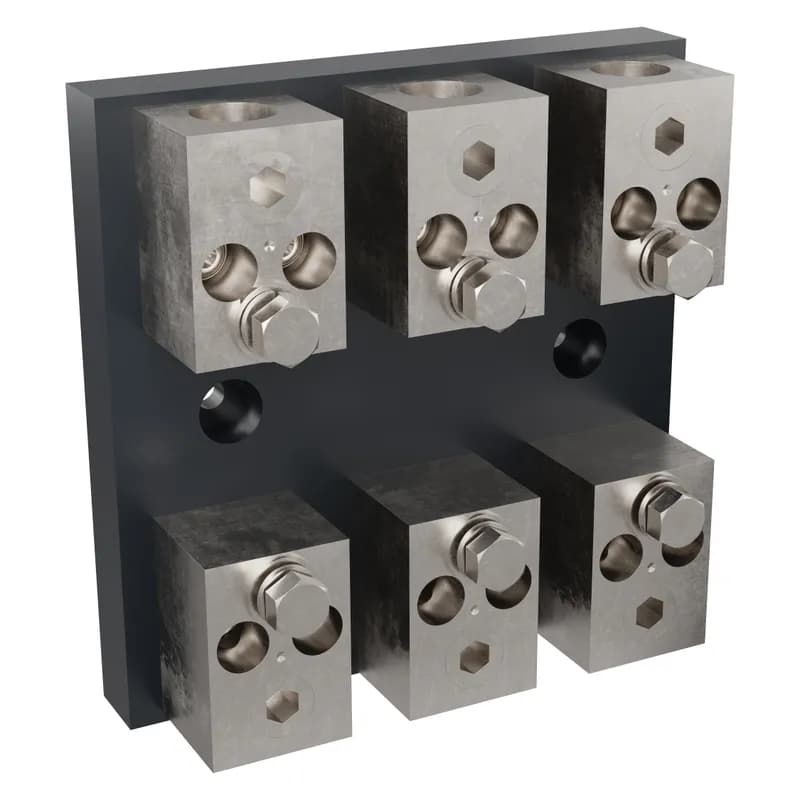 Fuse Block 600VAC 600VDC Class T 200A 3-Pole Copper Box