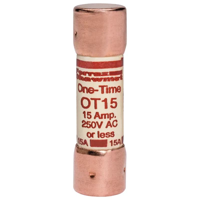 Mersen OT15 - Fuse OT - Class K5 - Fast-Acting 250VAC 250VDC 15A Ferrule Amp-Trap®