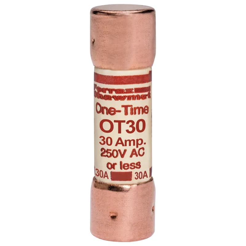 Mersen OT30 - Fuse OT - Class K5 - Fast-Acting 250VAC 250VDC 30A Ferrule Amp-Trap®
