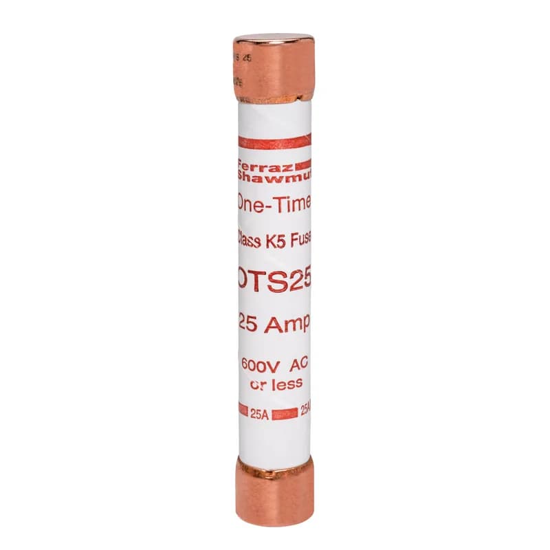Fuse OTS - Class K5 - Fast-Acting 600VAC 300VDC 25A Ferrule Amp-Trap®