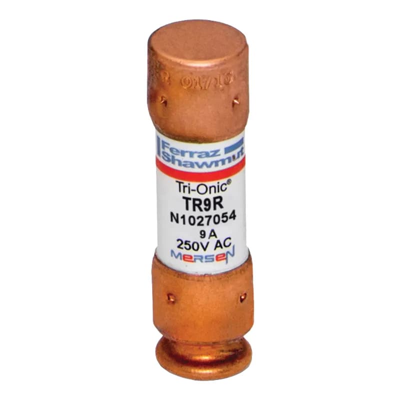 Mersen TR9R - Fuse TR-R - Class RK5 - Time-Delay 250VAC 160VDC 9A Ferrule Tri-Onic®