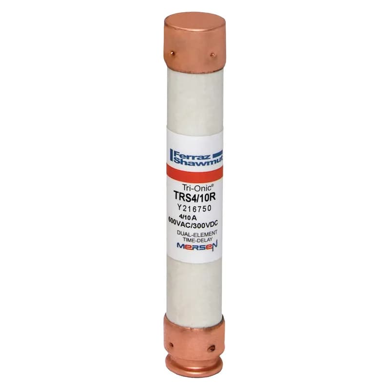 Mersen TRS4/10R - Fuse TRS-R - Class RK5 - Time-Delay 600VAC 600VDC 0.4A Ferrule Tri-Onic®