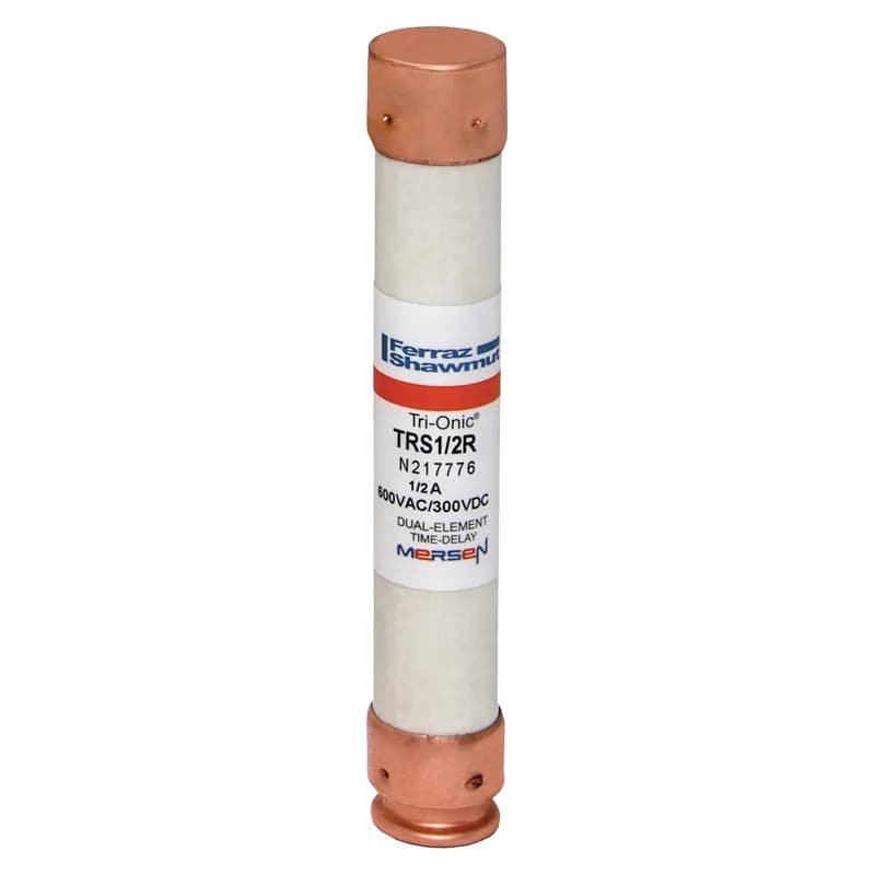 Mersen TRS1/2R - Fuse TRS-R - Class RK5 - Time-Delay 600VAC 600VDC 0.5A Ferrule Tri-Onic®