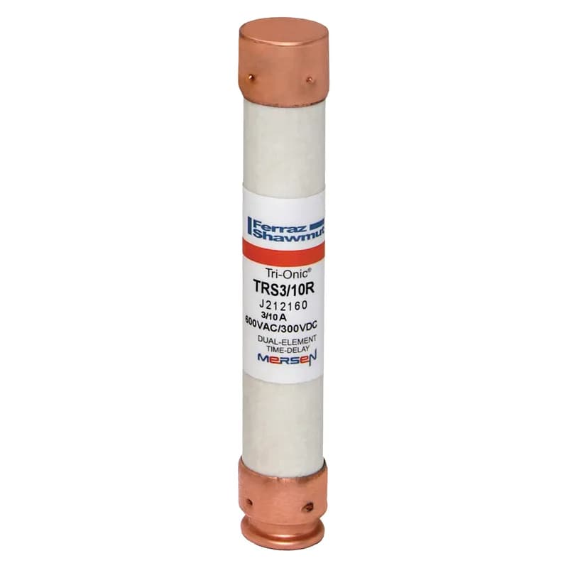 Fuse TRS-R - Class RK5 - Time-Delay 600VAC 600VDC 0.3A Ferrule Tri-Onic®