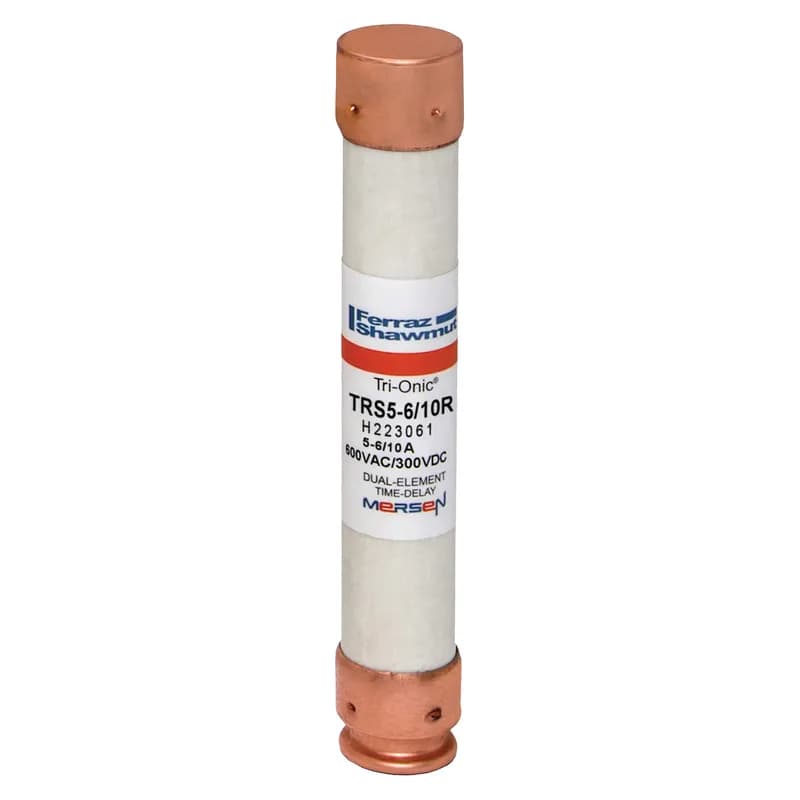 Mersen TRS5-6/10R - Fuse TRS-R - Class RK5 - Time-Delay 600VAC 600VDC 5.6A Ferrule Tri-Onic®