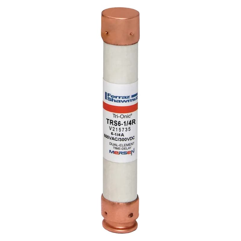 Mersen TRS6-1/4R - Fuse TRS-R - Class RK5 - Time-Delay 600VAC 600VDC 6.25A Ferrule Tri-Onic®
