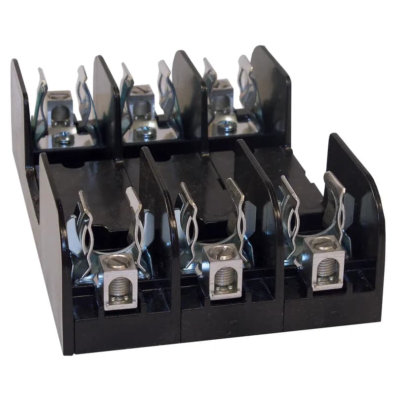 Fuse Block 600VAC 600VDC Class R 60A 3-Pole Box with Reinforced Clip