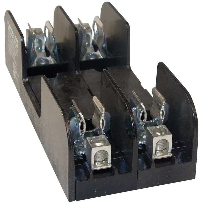 Fuse Block 600VAC 600VDC Class R 30A 2-Pole Box with Reinforced Clip