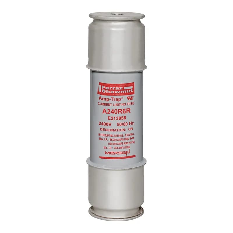 Back-Up R-Rated Medium Voltage Fuse 2400VAC 6R Mounting: Ferrule Visual Indicator Amp-Trap®