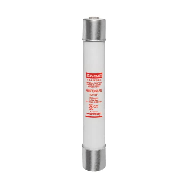 Medium Voltage E-Rated Fuse 5500VAC 25A Ferrule, Series: C0R0 Visual Indicator Amp-Trap®