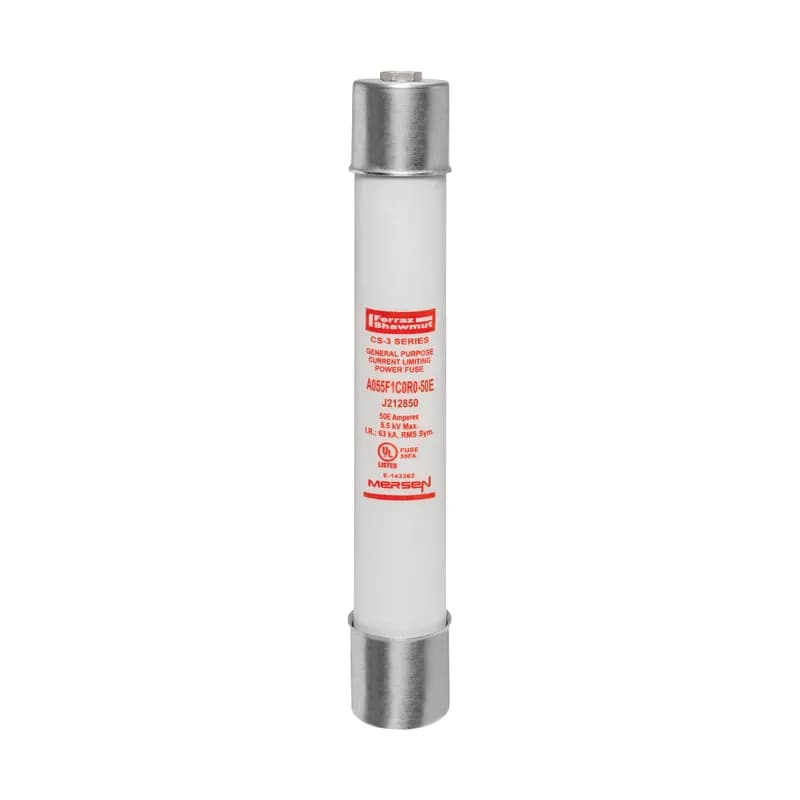 Medium Voltage E-Rated Fuse 5500VAC 50A Ferrule, Series: C0R0 Visual Indicator Amp-Trap®