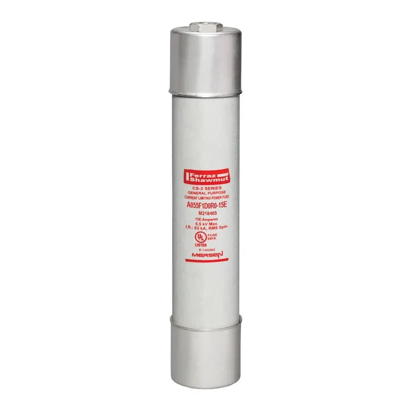 Medium Voltage E-Rated Fuse 5500VAC 15A Ferrule, Series: D0R0 Visual Indicator Amp-Trap®