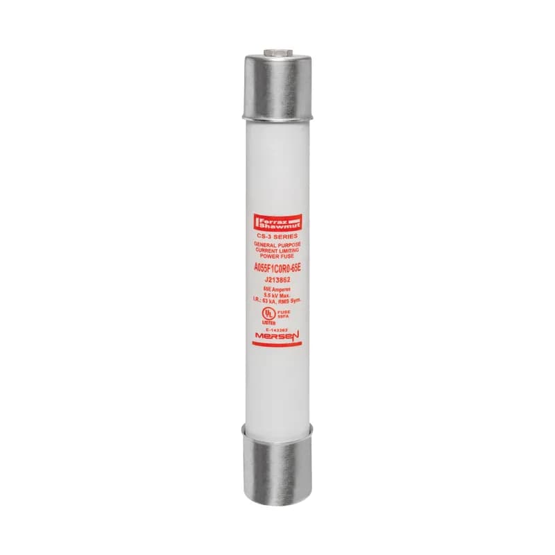 Medium Voltage E-Rated Fuse 5500VAC 65A Ferrule, Series: C0R0 Visual Indicator Amp-Trap®